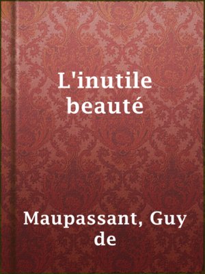 cover image of L'inutile beauté